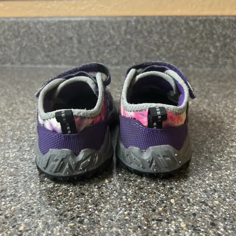 Keen Little Kids Girls Toddler Size 7 Purple/Pink Outdoor Sneakers Snap On Shoes